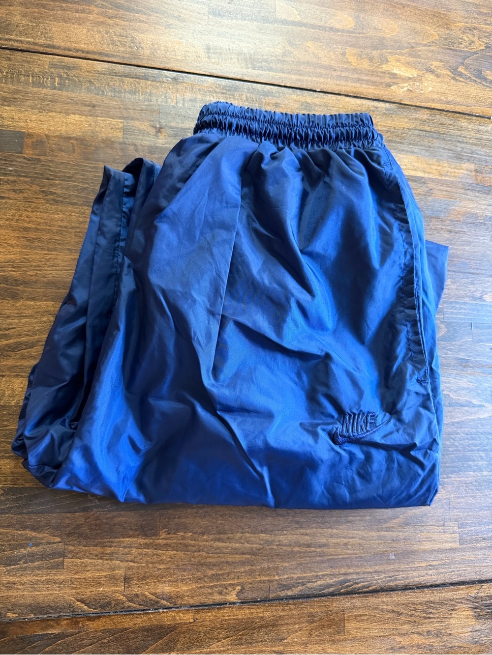 Vintage Nike Track Pants Navy Blue Size Men’s Medium Lined 90s Windbreaker Y2K